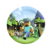 Vienkartinės lėkštutės, MINECRAFT, 23 cm, 10 vnt.