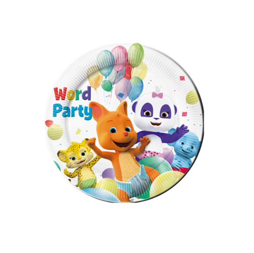 Vienkartinės lėkštutės, WORD PARTY, 23 cm, 10 vnt.