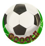 Vienkartinės lėkštutės, FUTBOLAS, 23 cm, 10 vnt.