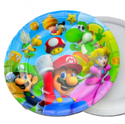 Vienkartinės lėkštutės, SUPER MARIO 2, 23 cm, 10 vnt.