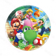 Vienkartinės lėkštutės, SUPER MARIO 2, 18 cm, 10 vnt.
