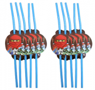 Vienkartiniai šiaudeliai, LEGO NINJAGO, 10 vnt.