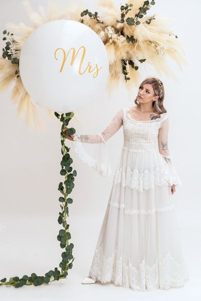 Balionai lateksiniai, VESTUVĖS, Mr + Mrs, 100 cm, 2 vnt.