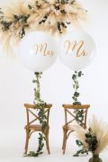 Balionai lateksiniai, VESTUVĖS, Mr + Mrs, 100 cm, 2 vnt.