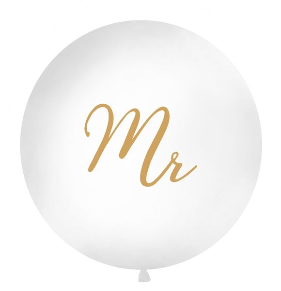 Balionai lateksiniai, VESTUVĖS, Mr + Mrs, 100 cm, 2 vnt.