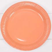 Vienkartinės lėkštutės, ORANŽINĖS, 18 cm, 10 vnt.