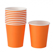 Vienkartiniai puodeliai, ORANŽINIAI, 10 vnt.