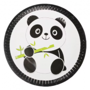 Vienkartinės lėkštutės, PANDA, 23 cm, 10 vnt.