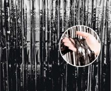 Dekoracija, LIETUTIS, JUODAS, 90x240 cm, 1 vnt.