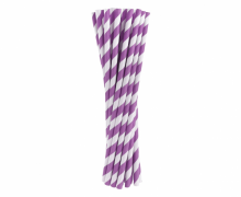 Vienkartiniai šiaudeliai, VIOLETINIAI, 6x197 mm, 24 vnt.