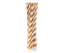 Vienkartiniai šiaudeliai, ROSE GOLD, 6x197 mm, 24 vnt.