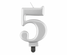 Torto žvakutė, SKAIČIUS 5, 8 cm, 1 vnt.