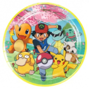 Vienkartinės lėkštutės, POKEMONAI 2, 23 cm, 10 vnt.