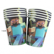 Vienkartiniai puodeliai, MINECRAFT, 10 vnt.