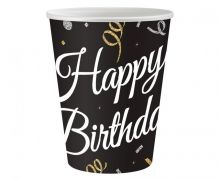 Vienkartiniai puodeliai, HAPPY BIRTHDAY, 6 vnt.