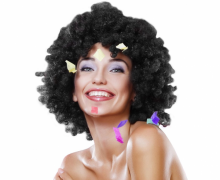 Perukas, AFRO JUODAS, 1 vnt.