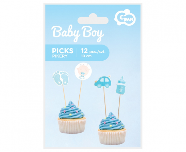 Keksiukų smeigtukai, BABY SHOWER, 12 vnt.