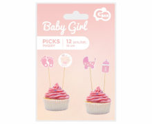 Keksiukų smeigtukai, BABY SHOWER, 12 vnt.