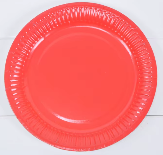 Vienkartinės lėkštutės, RAUDONOS, 18 cm, 10 vnt.