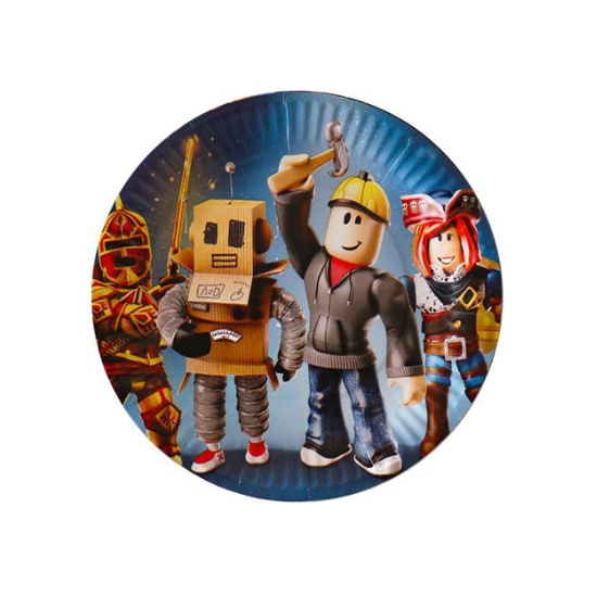 Vienkartinės lėkštutės, ROBLOX 2, 18 cm, 10 vnt.