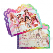 Gimtadienio kvietimai, ROBLOX PINK, 10 vnt.