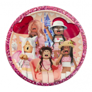 Vienkartinės lėkštutės, ROBLOX PINK, 23 cm, 10 vnt.