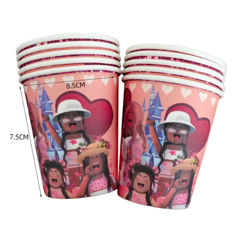 Vienkartiniai puodeliai, ROBLOX PINK, 10 vnt.