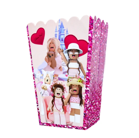 Spragėsių indeliai, ROBLOX PINK, 8x10x14 cm, 6 vnt.