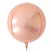 Balionas folinis, 4D, APVALUS, ROSE GOLD, 70 cm, 1 vnt.