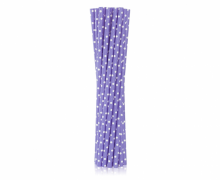 Vienkartiniai šiaudeliai, VIOLETINIAI, 6x197 mm, 12 vnt.