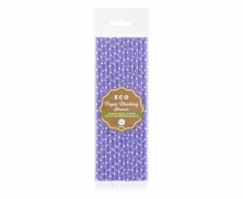 Vienkartiniai šiaudeliai, VIOLETINIAI, 6x197 mm, 12 vnt.