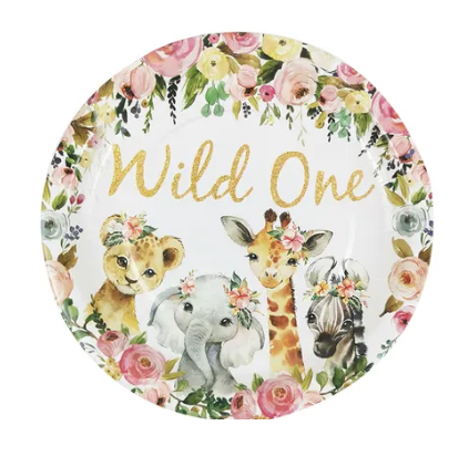 Vienkartinės lėkštutės, WILD ONE, 23 cm, 10 vnt.