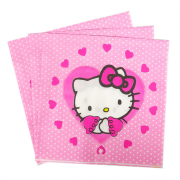 Vienkartinės servetėlės, HELLO KITTY, 33x33 cm, 20 vnt.