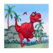 Vienkartinės servetėlės, DINOZAURAI 2, 33x33 cm, 20 vnt.