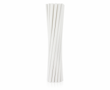 Vienkartiniai šiaudeliai, biodegraduojantys, BALTI, 6x197 mm, 12 vnt.