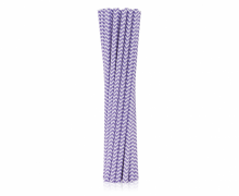 Vienkartiniai šiaudeliai, biodegraduojantys, VIOLETINIAI, 6x197 mm, 12 vnt.