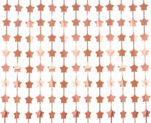 Dekoracija, LIETUTIS, žvaigždutės, ROSE GOLD, 100x200 cm, 1 vnt.