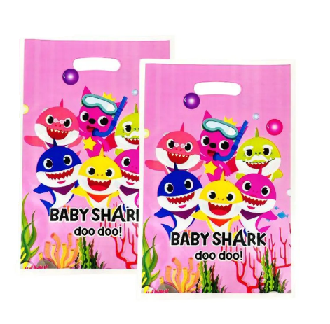 Lauktuvių maišeliai, BABY SHARK PINK, 10 vnt.