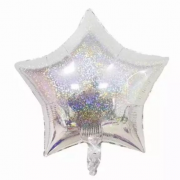Balionas folinis, ŽVAIGŽDUTĖ, holografinis, 45 cm, 1 vnt.