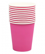 Vienkartiniai puodeliai, TAMSIAI ROŽINIAI, 10 vnt.