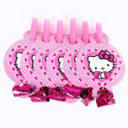 Švilpukas, išsitiesiantis, HELLO KITTY, 6 vnt.