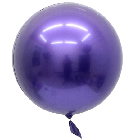 Perlamutrinis violetinis BUBBLE (BOBO) balionas, 46 cm