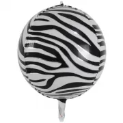Balionas folinis, 4D, APVALUS, ZEBRAS, 50 cm, 1 vnt.